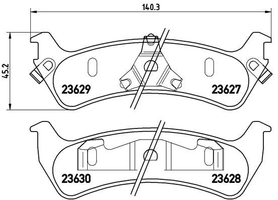 Комплект гальмівних накладок, дискове гальмо, Brembo P24042