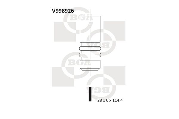 Впускний клапан, Bg Automotive V998926