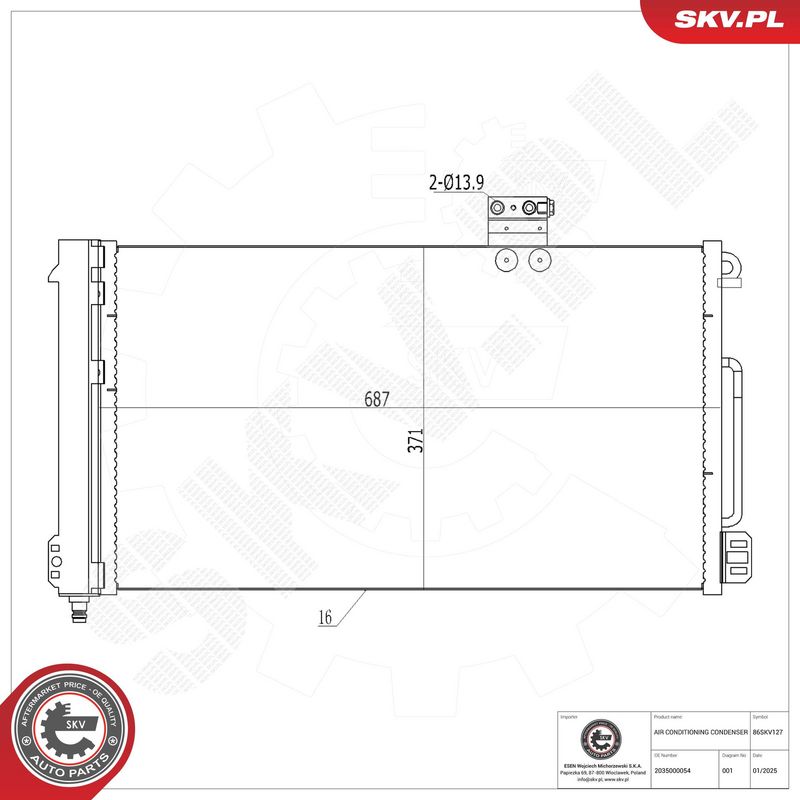 Kondensaator, kliimaseade, ESEN SKV 86SKV127