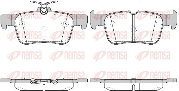 Комплект гальмівних накладок, дискове гальмо, Remsa 1551.42