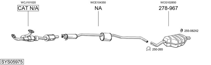 BOSAL kipufogórendszer SYS05975