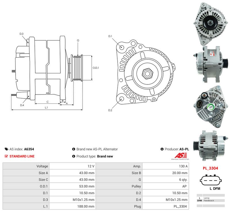 AS-PL A6354 Generatorius