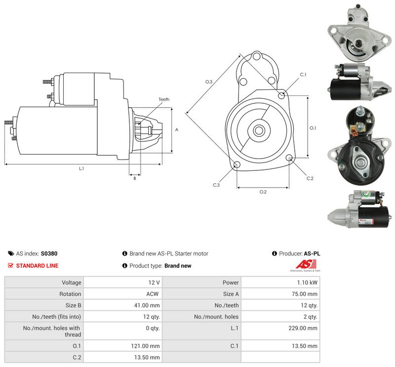 Starter, AS-PL S0380