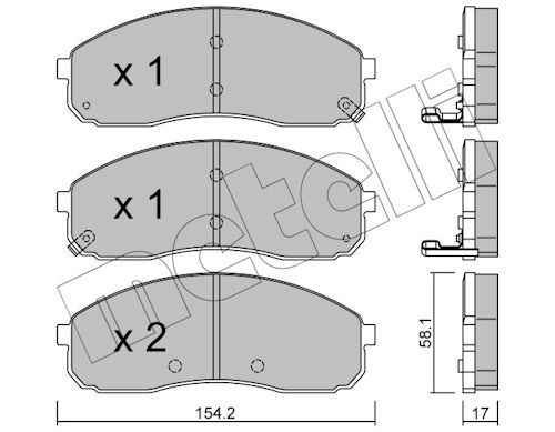 Plaquettes+de+frein+à+disque METELLI 22-0631-0