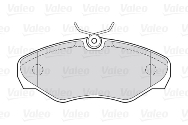 Комплект гальмівних накладок, дискове гальмо, Valeo 301545