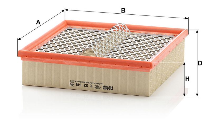 Õhufilter, MANN-FILTER C 23 148