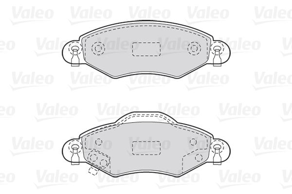 Комплект гальмівних накладок, дискове гальмо, Valeo 301736