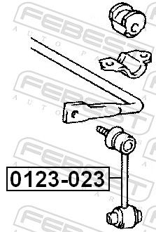 FEBEST 0123-023 Link/Coupling Rod, stabiliser bar