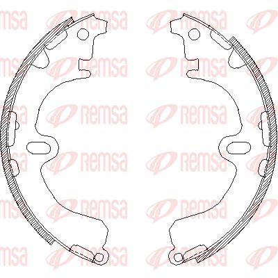 Комплект гальмівних колодок, Remsa 4380.00