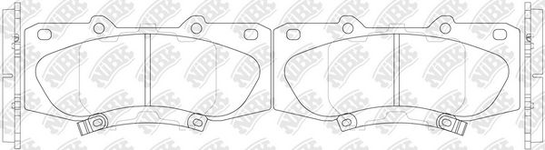 Комплект гальмівних накладок, дискове гальмо, Nibk PN0548