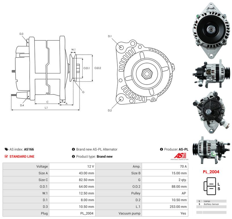 Generaator, AS-PL A5166
