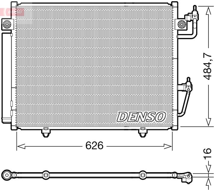 Конденсатор, система кондиціонування повітря, Denso DCN45009