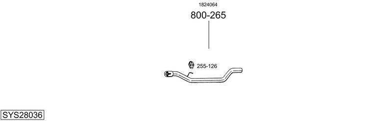 BOSAL kipufogórendszer SYS28036