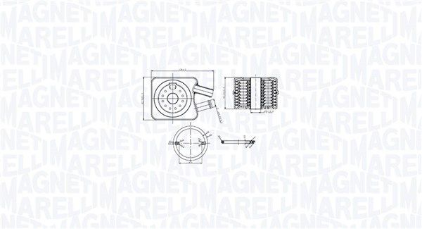 Охолоджувач оливи, моторна олива, Magneti Marelli 350300003200