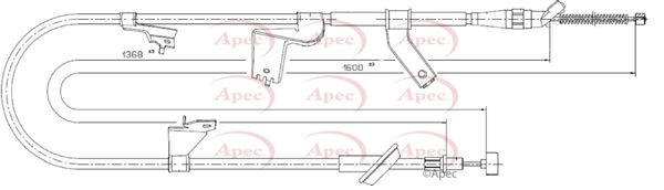 APEC Cable Pull, parking brake CAB1781