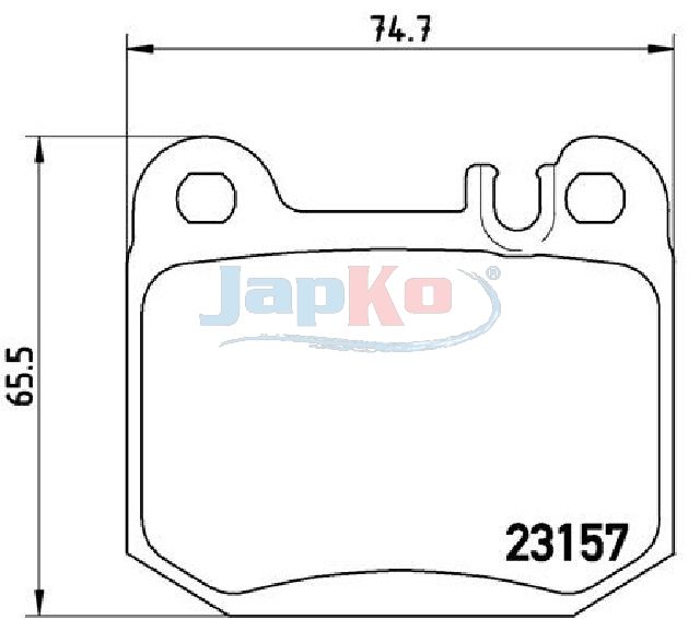 Piduriklotsi komplekt, ketaspidur, JAPKO 510519