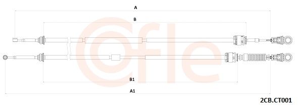 Тросовий привод, коробка передач, Cofle 2CB.CT001