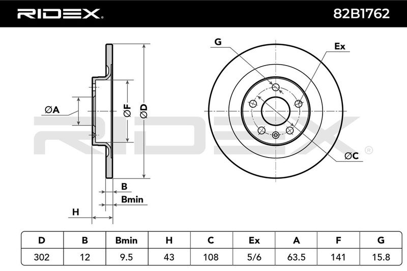 спирачен диск RIDEX