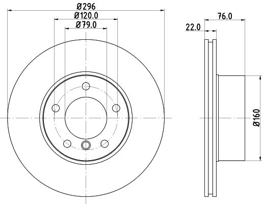 Гальмівний диск, Hella Pagid 8DD355104-591