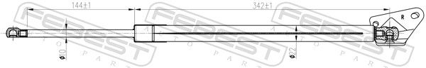 FEBEST 01117-010RH Gas Spring, boot/cargo area