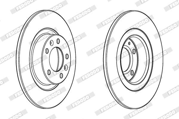 FERODO Disque de frein DDF2297C