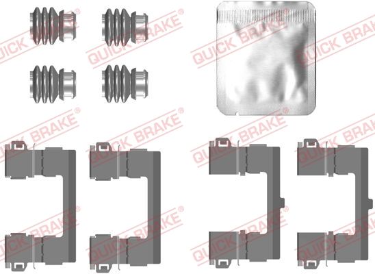 Комплект приладдя, накладка дискового гальма, Quick Brake 109-0112