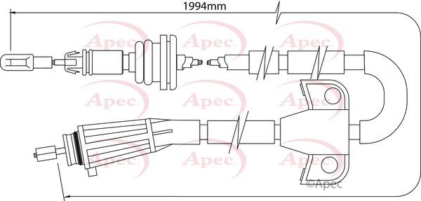 APEC Cable Pull, parking brake CAB1511