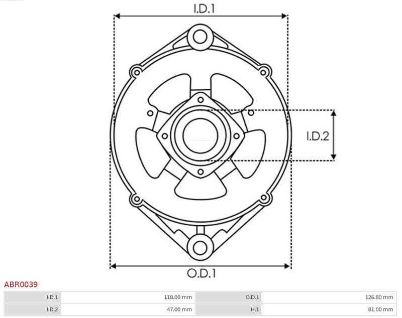 Тримач, фланець привода генератора, Auto Starter ABR0039