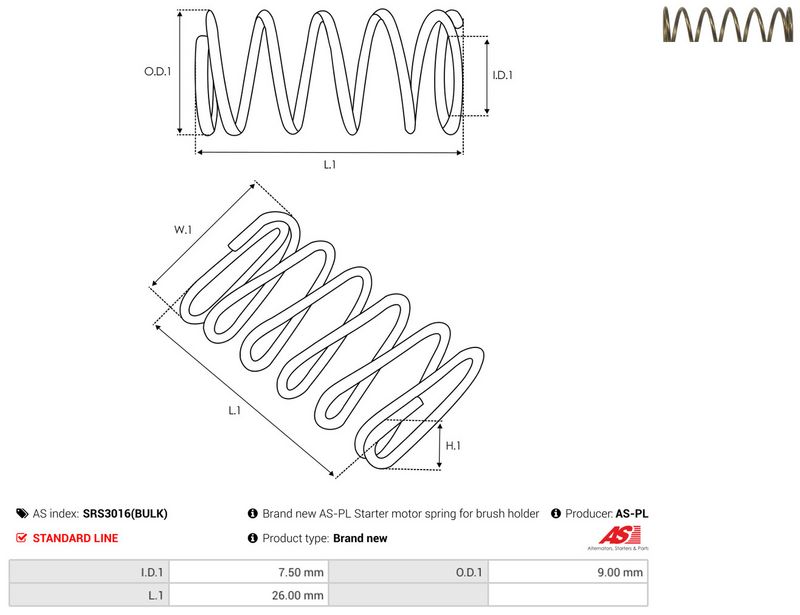 AS-PL SRS3016(BULK) Repair Kit, starter