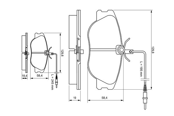 BOSCH 0 986 424 033 Brake Pad Set, disc brake