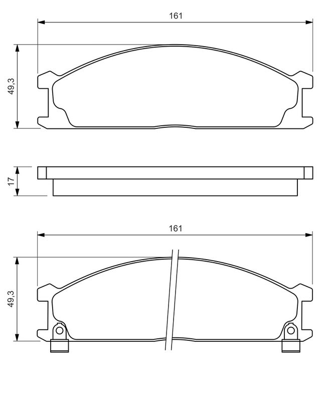 BOSCH 0986493480 Brake Pad Set, disc brake