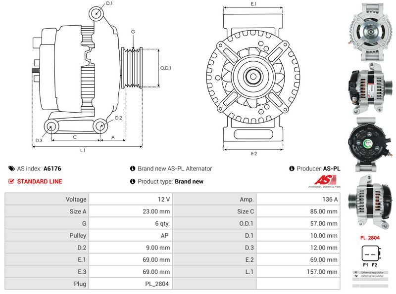AS-PL A6176 Alternator