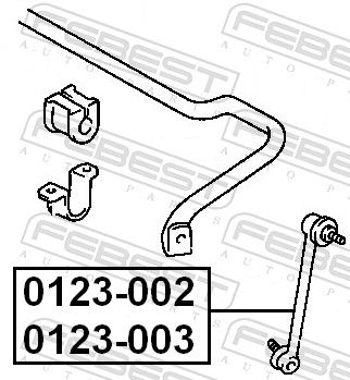 FEBEST 0123-003 Link/Coupling Rod, stabiliser bar