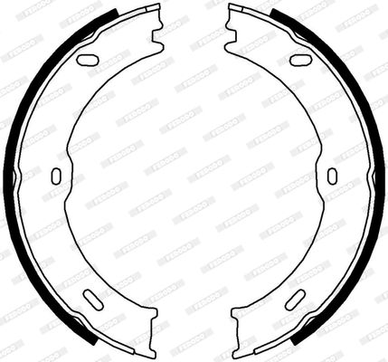 Комплект гальмівних колодок, стоянкове гальмо, Ferodo FSB4001