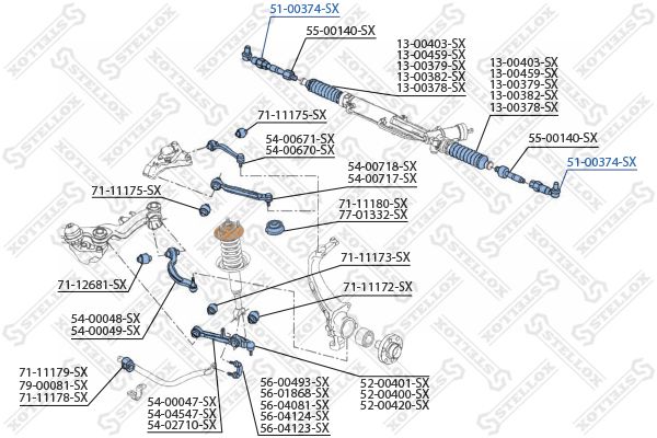 STELLOX 51-00374-SX Tie Rod End