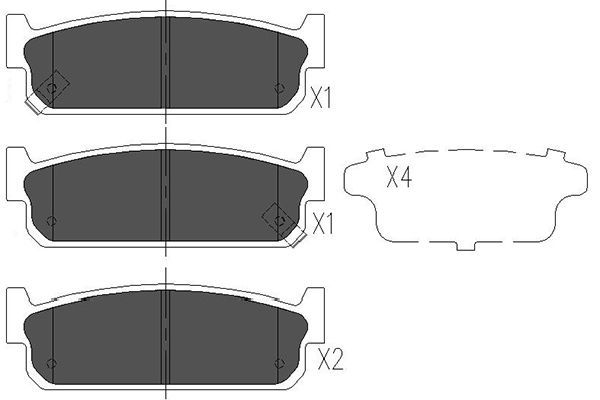 KAVO PARTS fékbetétkészlet, tárcsafék KBP-6572