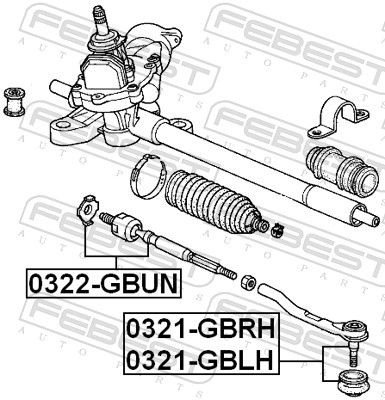FEBEST 0322-GBUN AUTOMOTIVE Gas Spring, bonnet