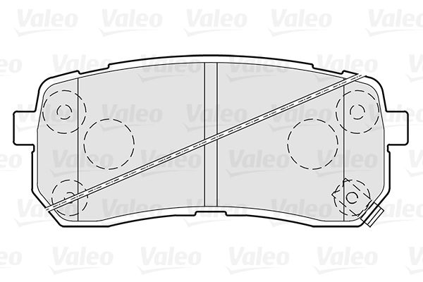 Комплект гальмівних накладок, дискове гальмо, Valeo 301308