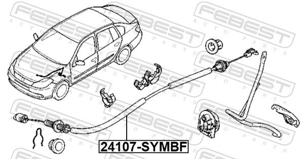 Газопровід, Febest 24107-SYMBF