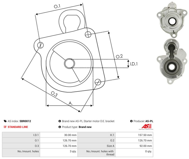 AS-PL SBR0012 Starter Lid, carburettor