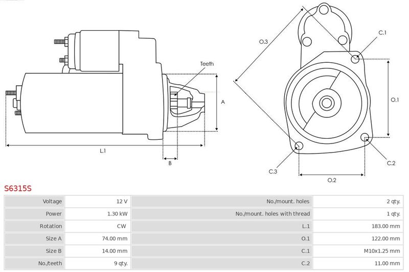 AS-PL S6315S Starter