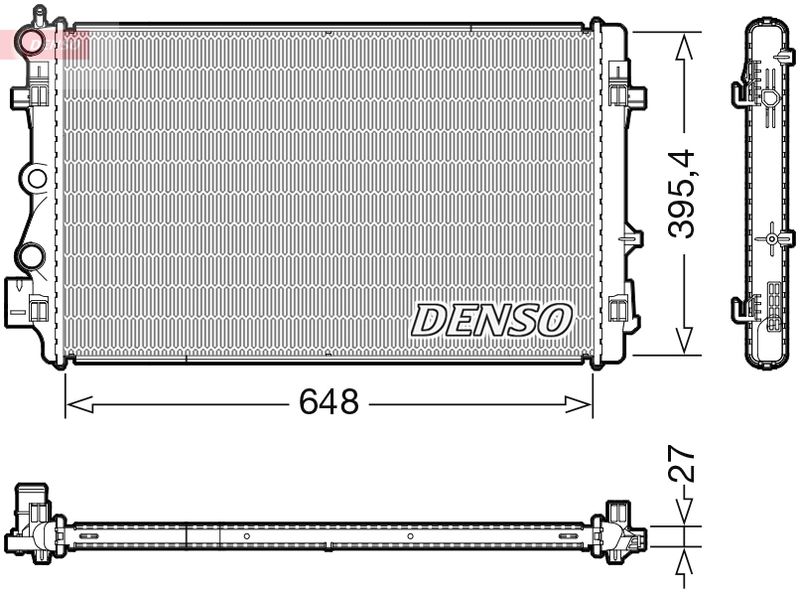 Радіатор, система охолодження двигуна, Denso DRM32051