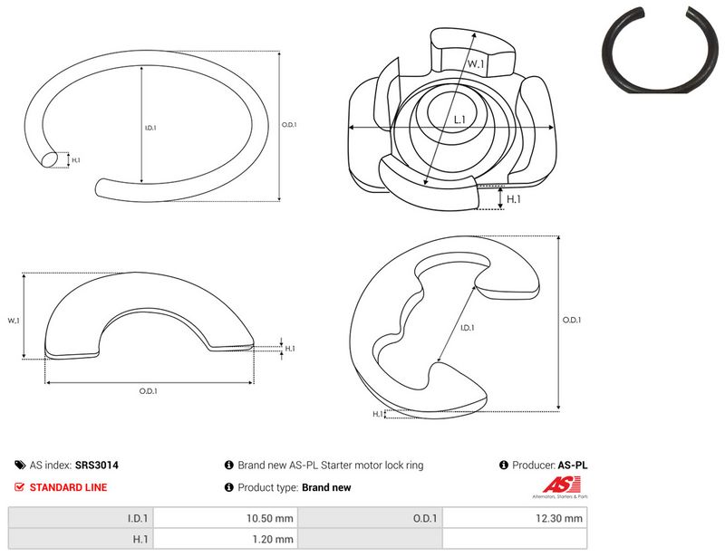 AS-PL SRS3014 Repair Kit, starter