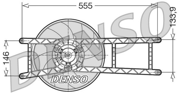 DENSO ventilátor, motorhűtés DER09017