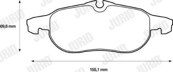 JURID 573089JC Brake Pad Set, disc brake