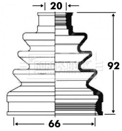 Borg & Beck cv joint boot kit - BCB2819