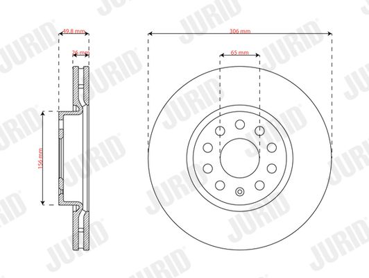 JURID 563828JC Brake Disc