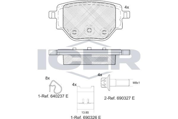 ANDEL 182384 - Brake Pad Set, disc brake