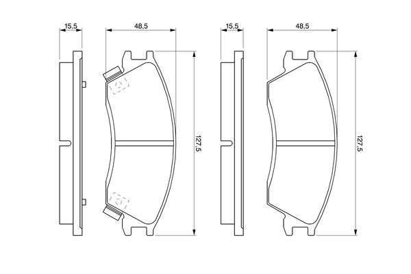 BOSCH тормозные колодки передние HONDA Accord 83-85 HYUNDAI Accent, Lantra, Getz