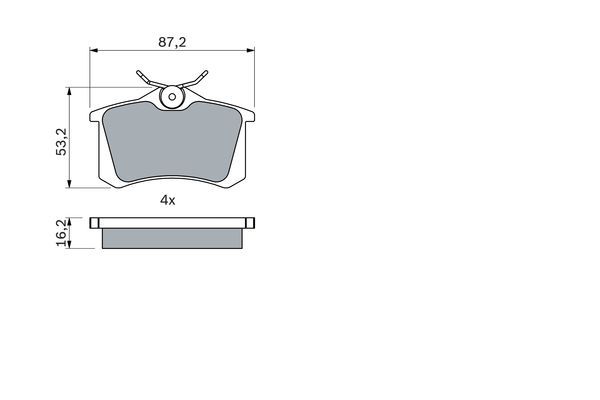 BOSCH колодки гальмівний задній RENAULT Fluence, Megane III, Scenic III